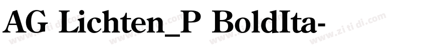 AG Lichten_P BoldIta字体转换